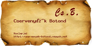 Cservenyák Botond névjegykártya